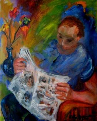 Man Reading a Newspaper