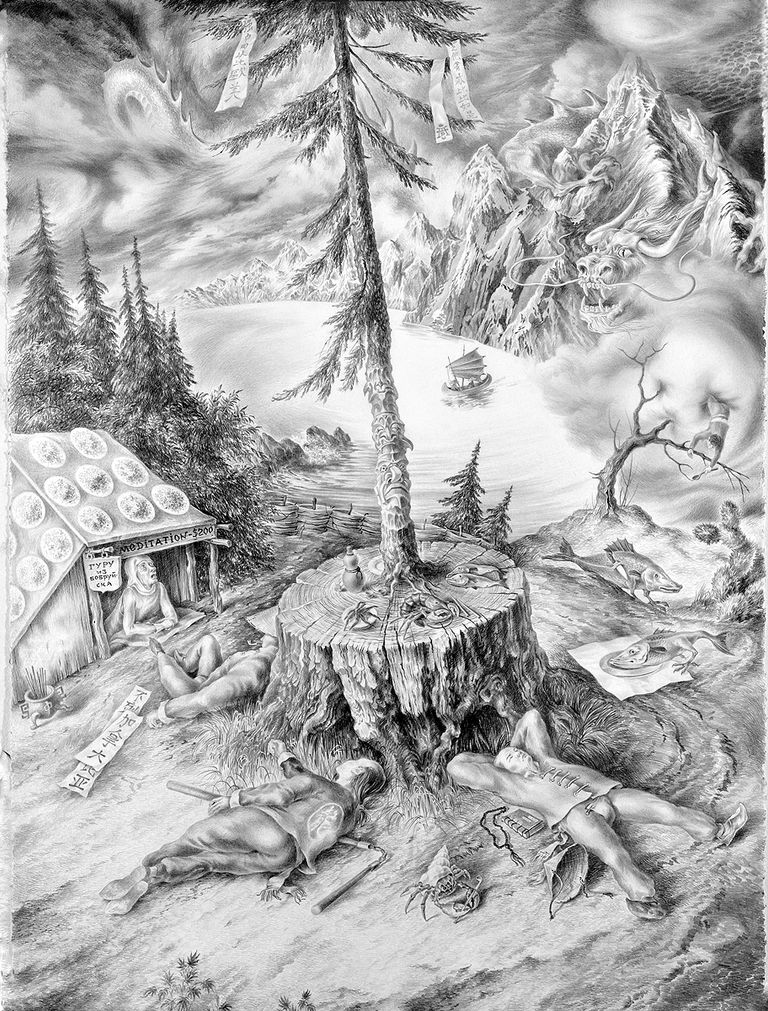 Beautiful British Columbia( after The land of Cockayne,by Peter Brugel)