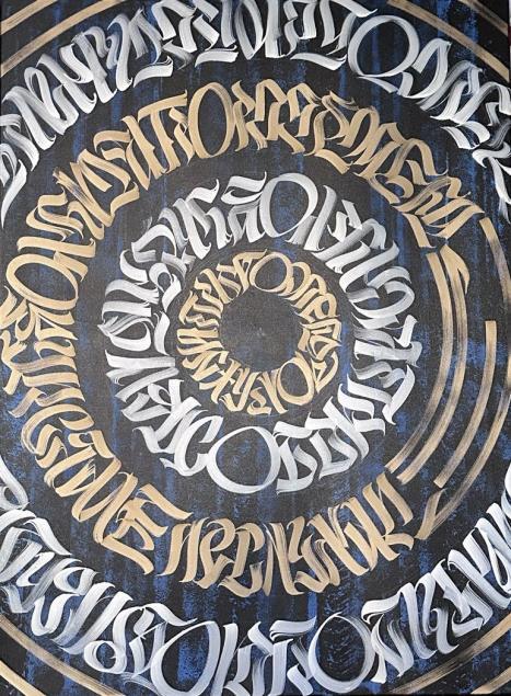 Geometric rhythm of letters