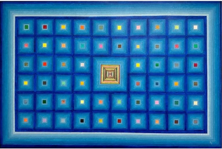 Tunnels of life acrylic on canvas 60x40 2019