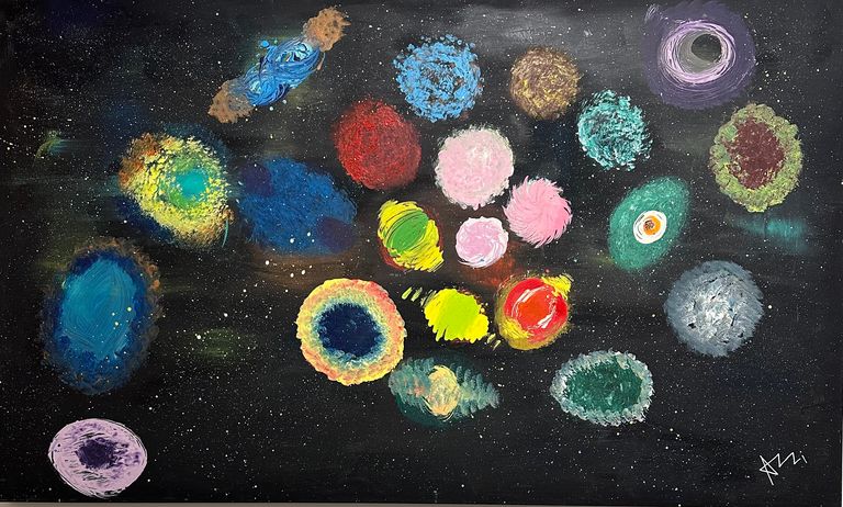 The Universe is on My Side, $6396.00, 60”x36”