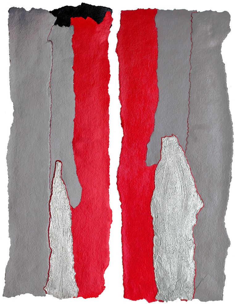 Red and Grey Diptych