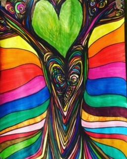 Heart trunk rainbow