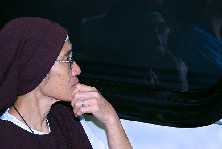 Nun In Self Reflection