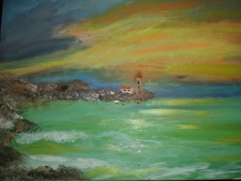 Sunset on the Sea