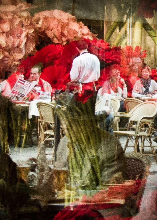 Flower Shop Window Reflection, Paris