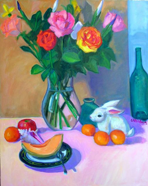 Roses Cantaloupe Bottle