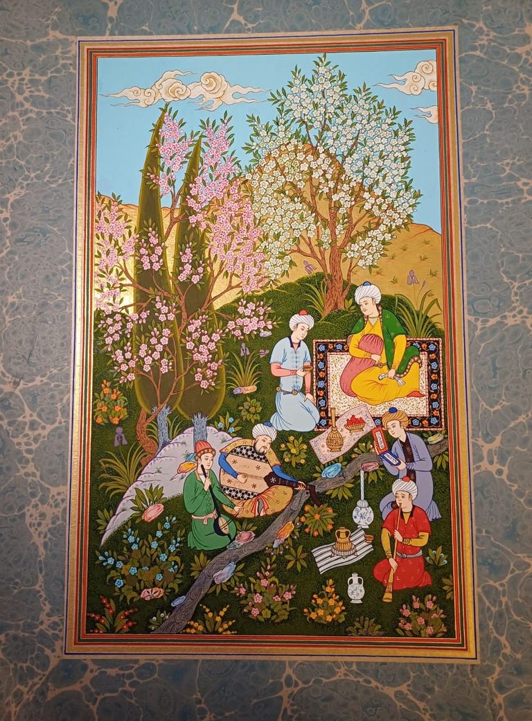 Conversaton in garden