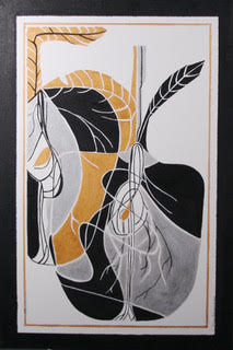 A Slide of Art: Apples with Black Border
