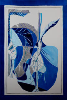 A Slide of Art: Apples with Blue Border
