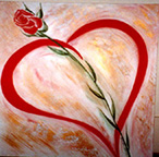 Heart & Red Rose