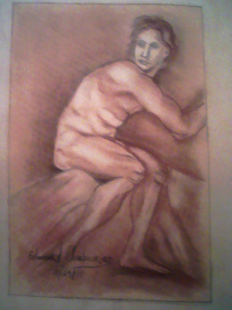 sitting man
