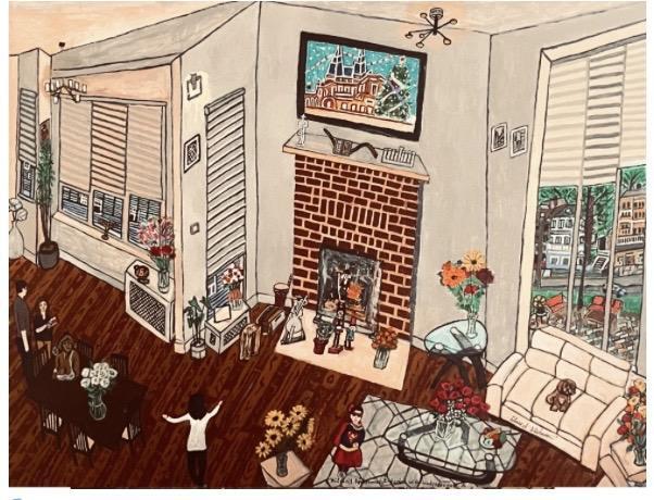 Milkins apartment interior with landscape outside the windows 33