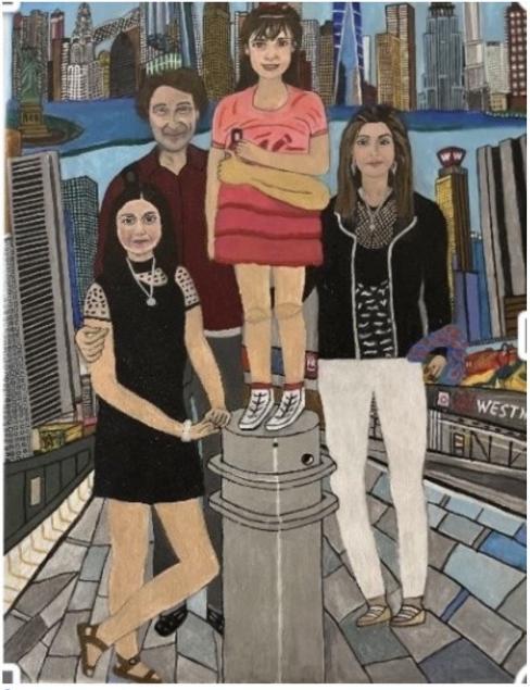 Portrait of daughters mila soninlow yura granddaughters sasha lia