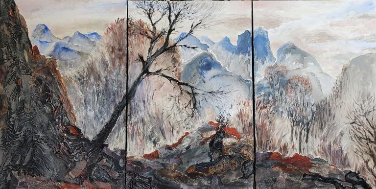 Mountains triptich