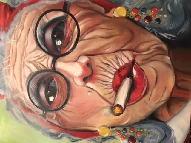 My grandmother smokes a pipe