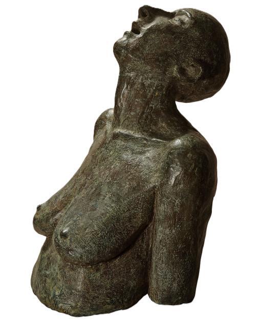 Bald woman