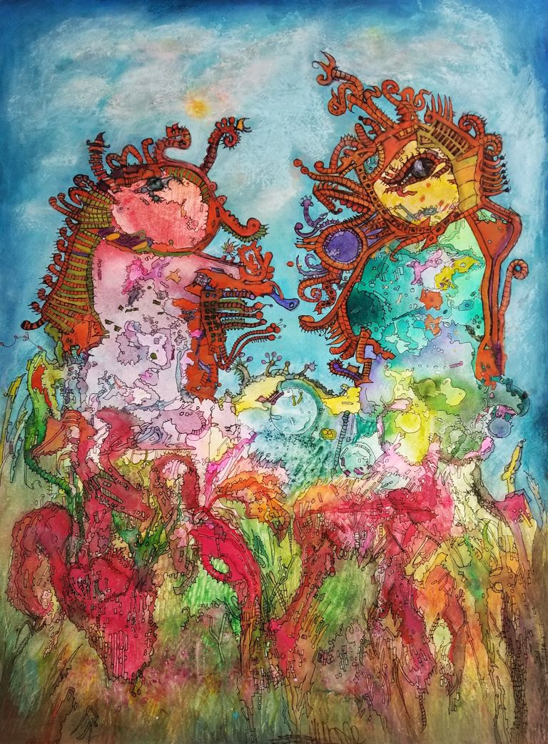 Two Creatures in the Park