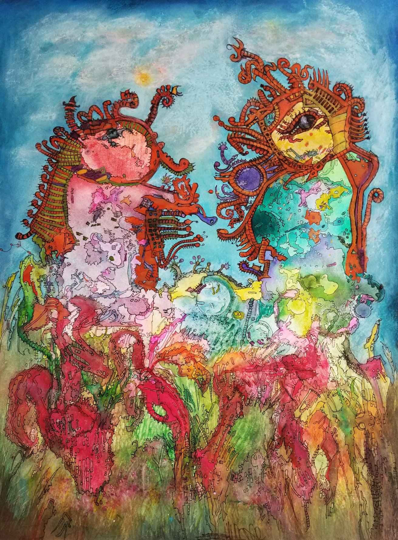 Two Creatures in the Park