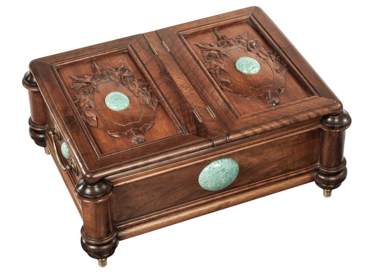 Richly decorated casket