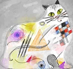 Cat after Kandinsky