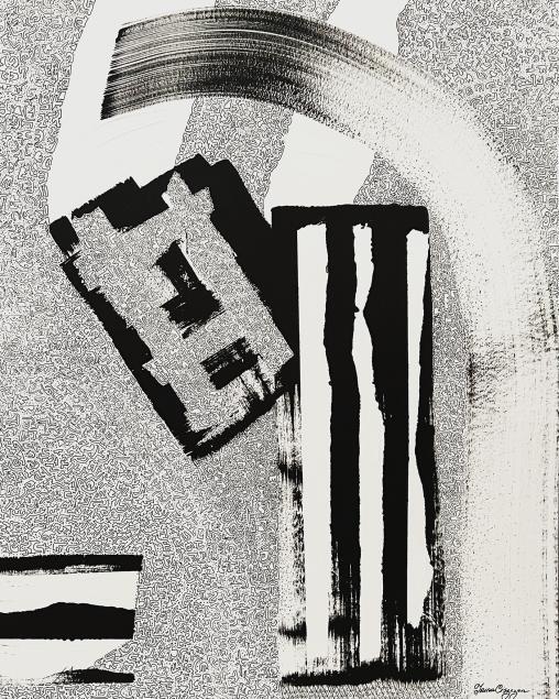 Balance 18 x 24 acrylic pigment ink on paper