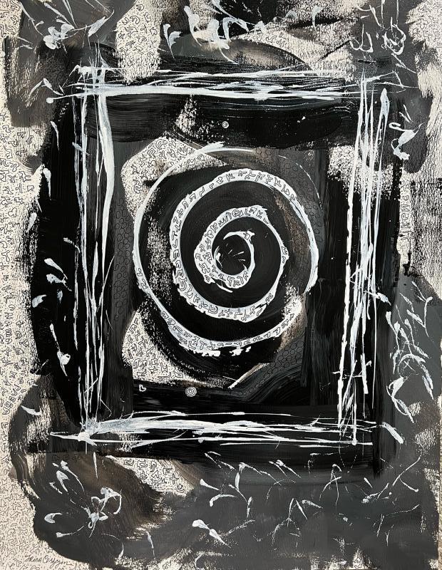 Unbroken 18 x 24 acrylic pigment ink on paper