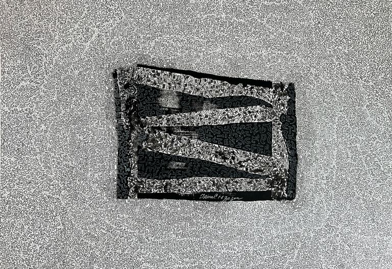 "Constraction M", 18" x 24", acrylic,pigment ink on paper