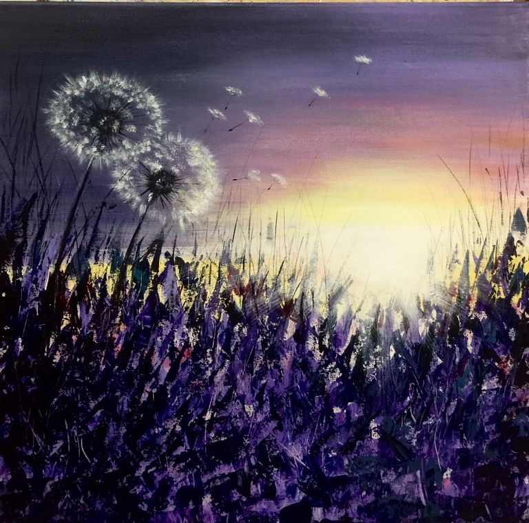Dandelions Sunset