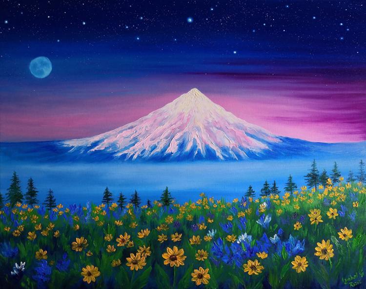 The snowy peak dreaming