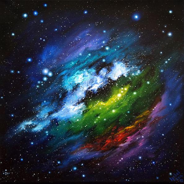 Waves of light or conception of a rainbow planet