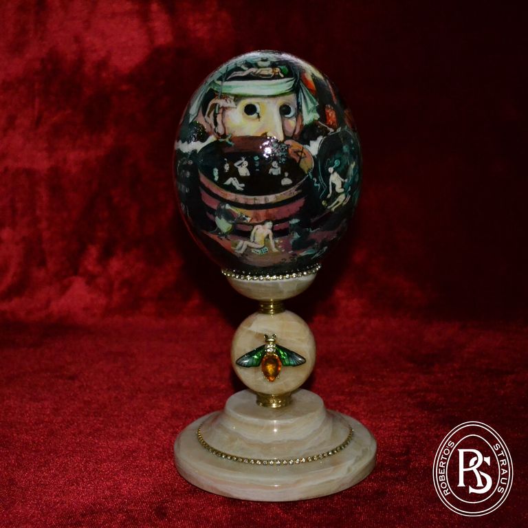 Hieronymus Bosch The Vision of Tundal - made on ostrich eggs