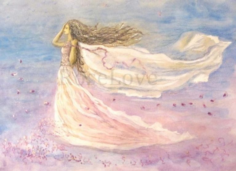 In the same breath with the wind hand enhanced giclee