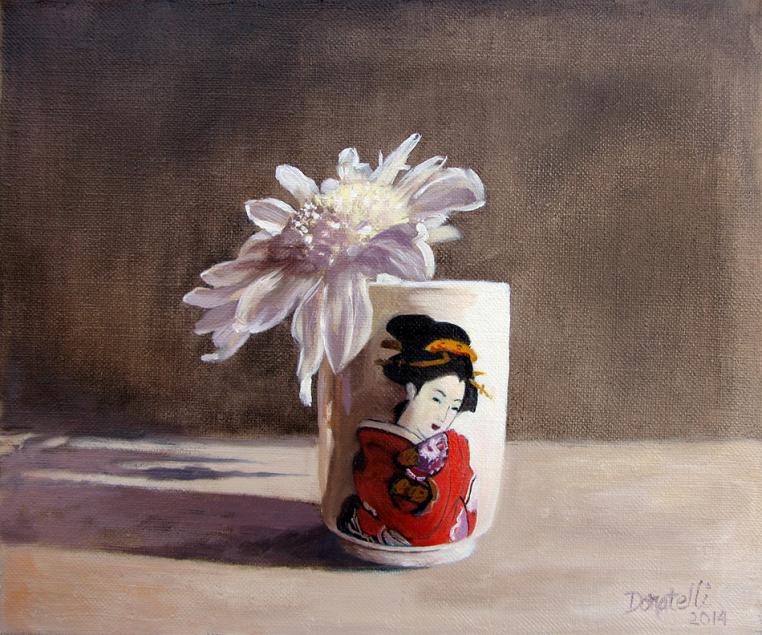 Saki Cupwith Chrysthemum