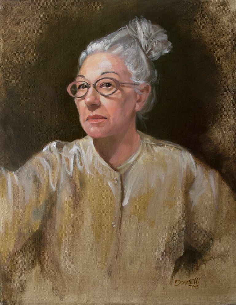 Self Portrait in White Satin