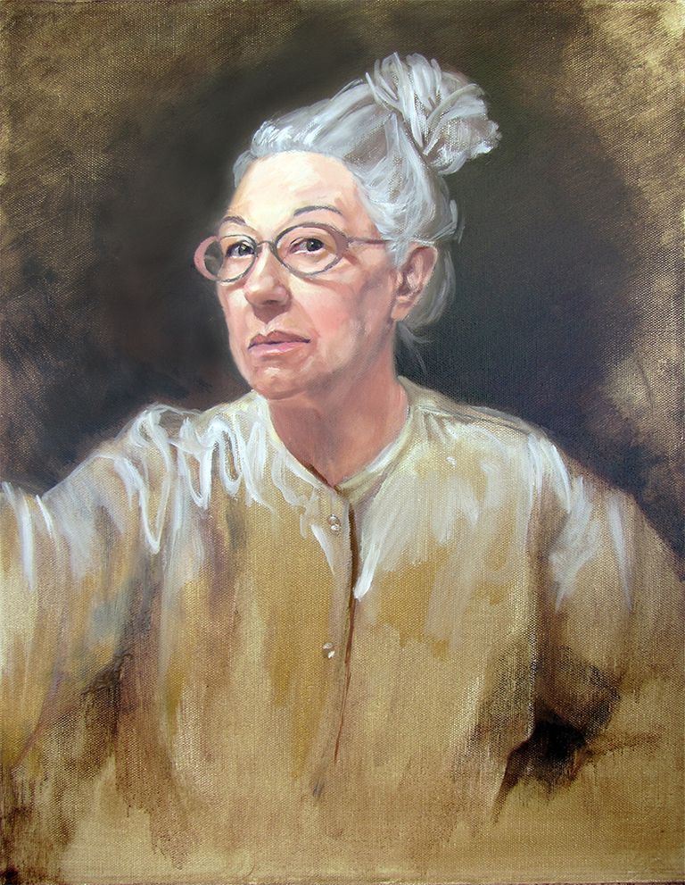 Self Portrait with White Satin Jacket