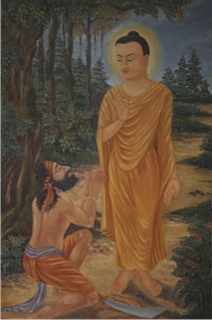 Buddha with Aunglmala