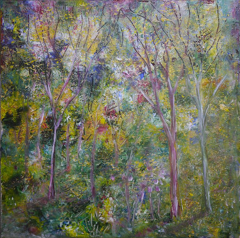 Pink Walk in Woods