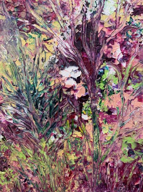 Green and peach impressions