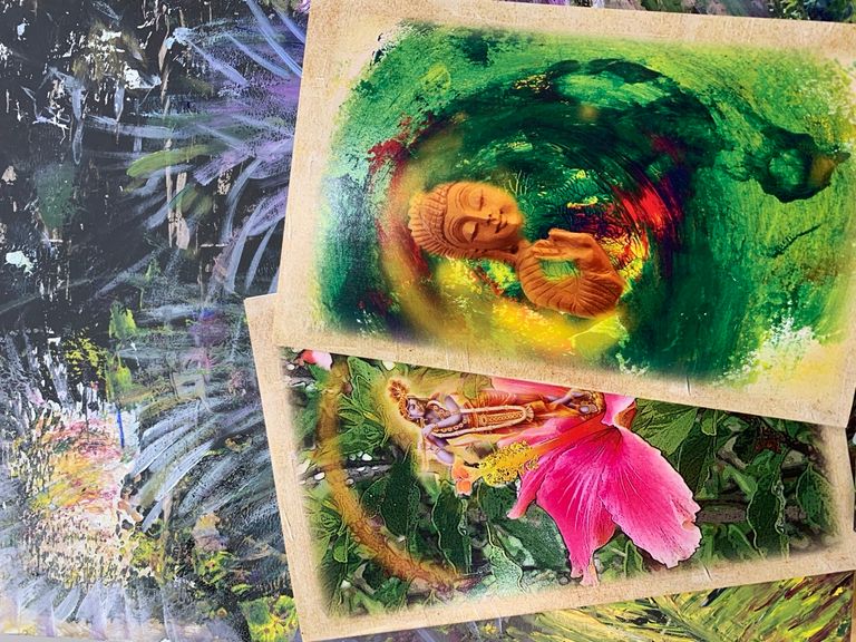 The set of 4 Spiritual greeting cards