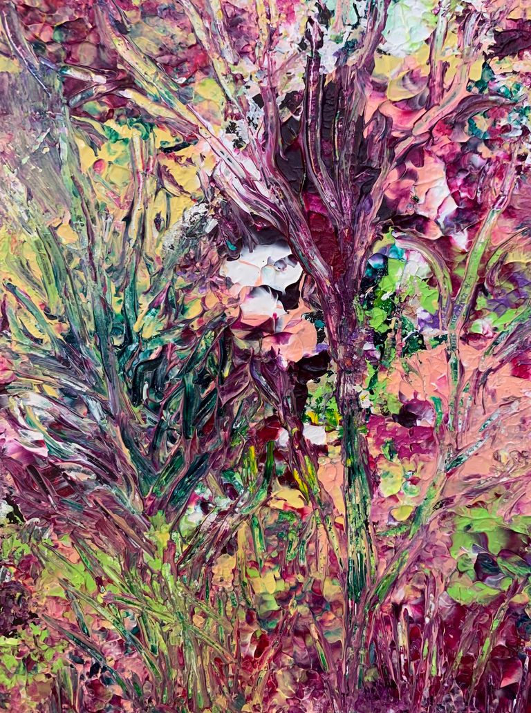 Green and Peach Impressions