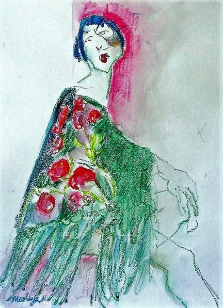 Womanwithfloweredshawl
