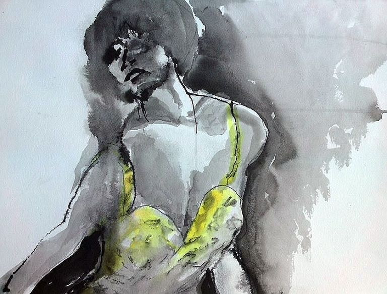 Dancer in leopard dress