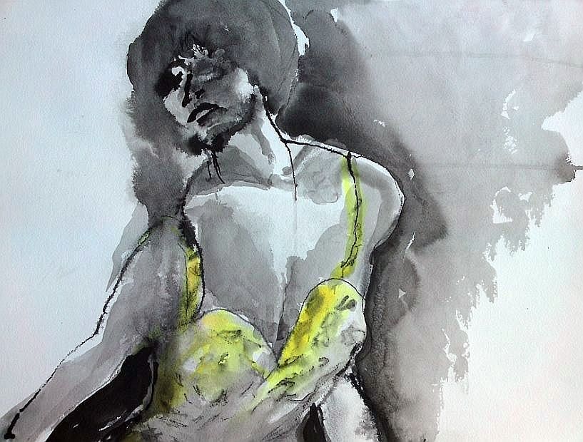 Dancer in leopard dress