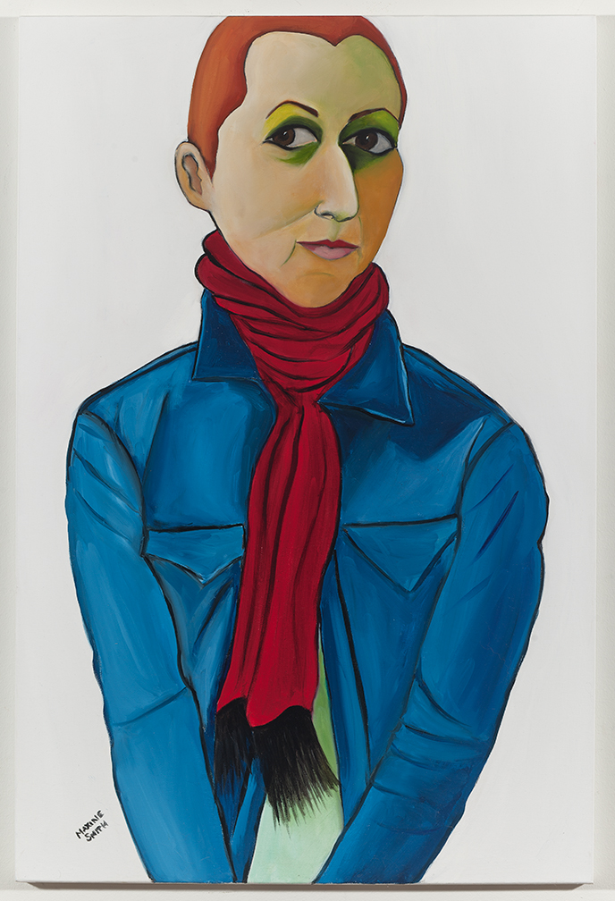 Woman in Red Scarf