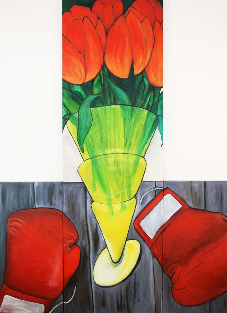 Boxing Gloves and Flowers