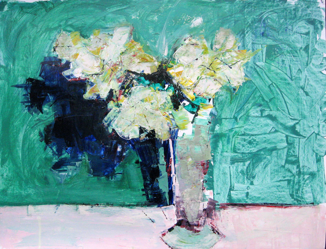 Vessel With Yellow Flowers