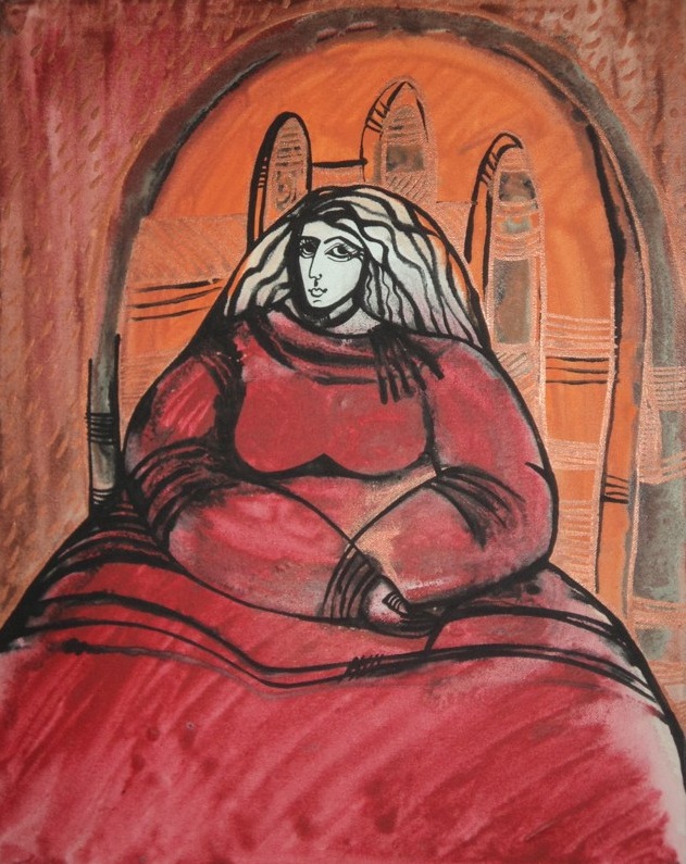 Lady in red