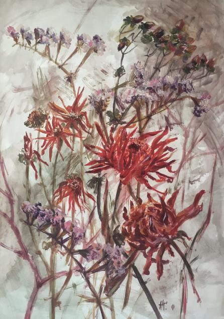 Roquant de fleurs sches