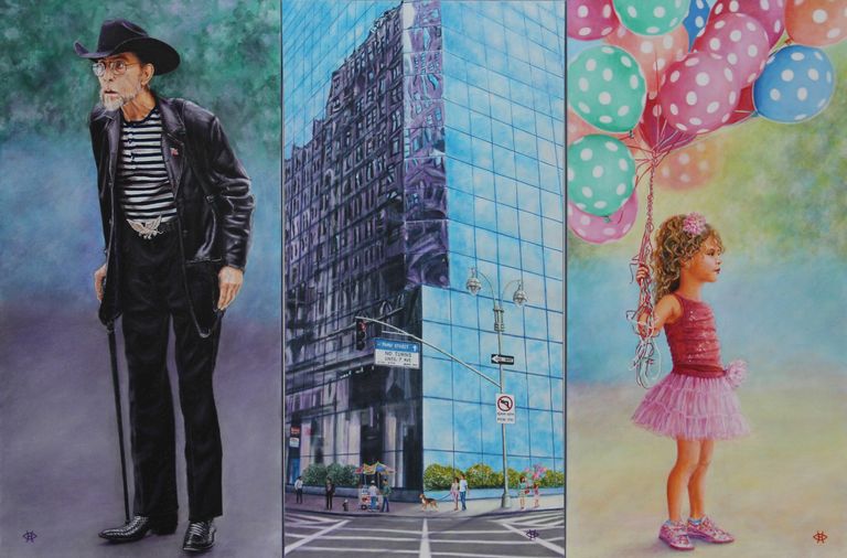Triptych "Two in the City"